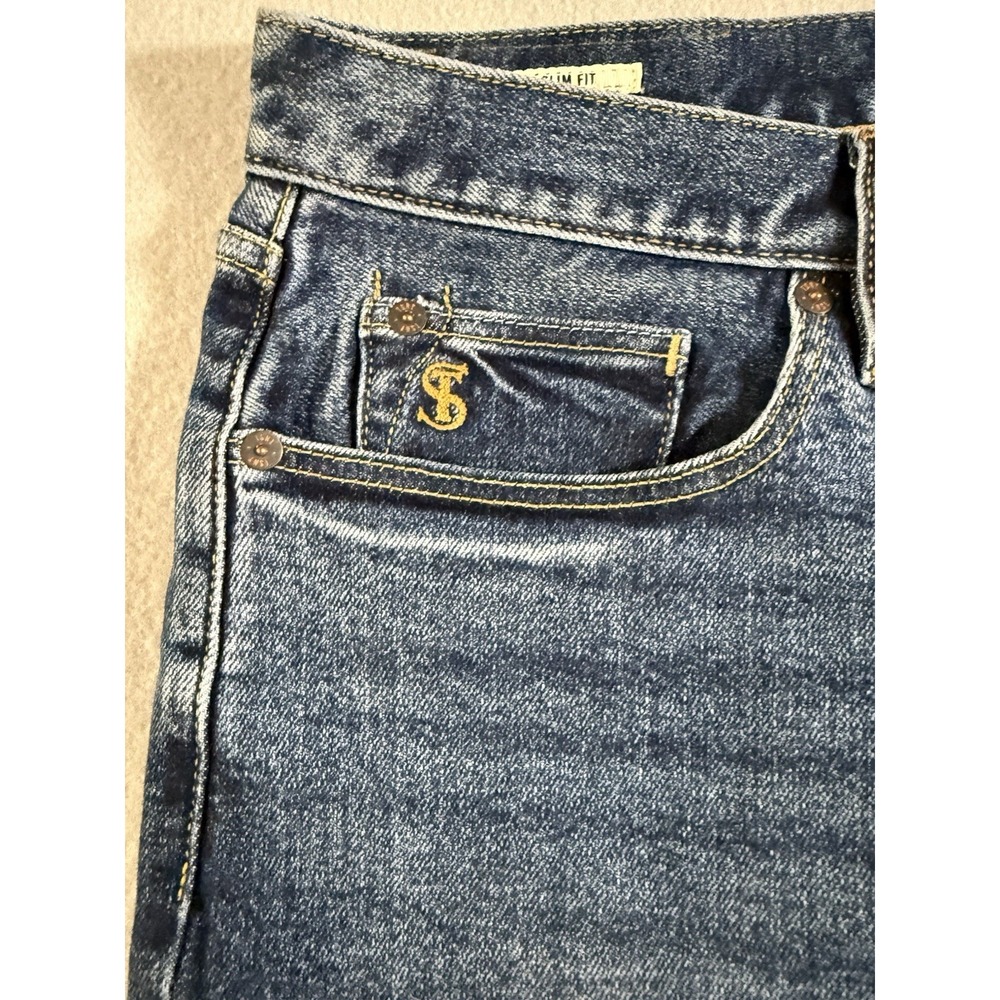 Todd Snyder Slim Men’s Jeans in Faded Blue Denim - Picture 3 of 8